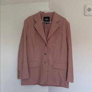 Zara Women's Blush Pink Suit Jacket/Blazer
